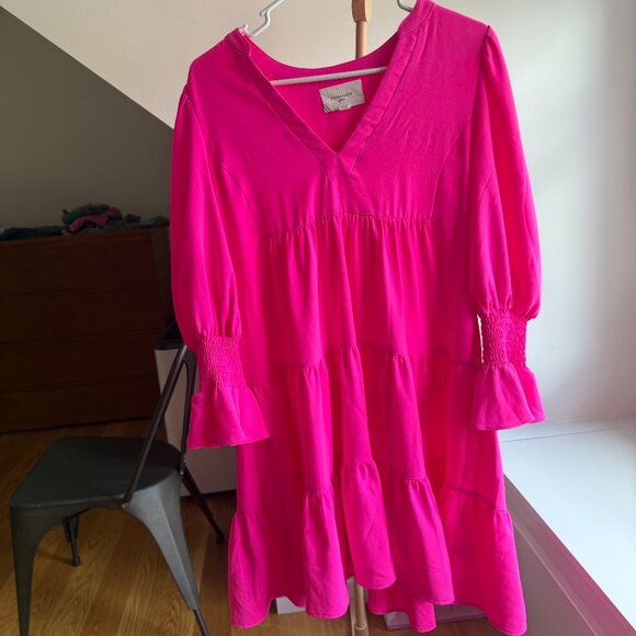 Pomander Place  Electric Pink Crepe Kenzo Dress (size small) - Picture 5 of 14